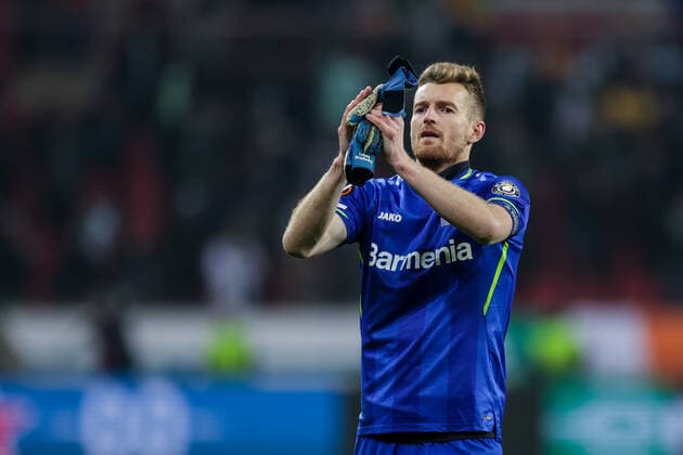 25 11 2021, football, 2021 2022 season, Europa League, matchday 5, Bayer 04 Leverkusen Celtic Glasgow, Lukas Hradecky Bayer 04 Leverkusen photo Dennis Ewert RHR FOTO Leverkusen BayArena NRW Germany xRHR FOTO DEx