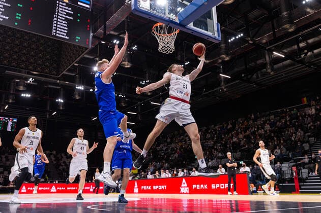 Basketball Nuremberg 25 11 2021 FIBA World Cup European Qualifiers Germany GER Estonia EST Justus Hollatz Germany, No 21