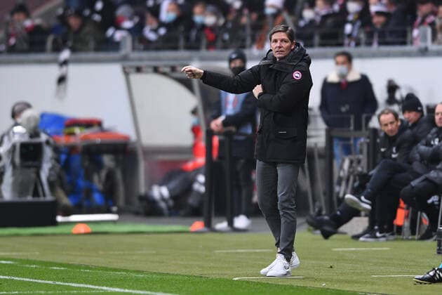 Football Europa League Matchday 5 Eintracht Frankfurt Royal Antwerpen FC on 25 11 2021 at Deutsche Bank Park in Frankfurt Oliver Glasner coach head coach Frankfurt xHDx
