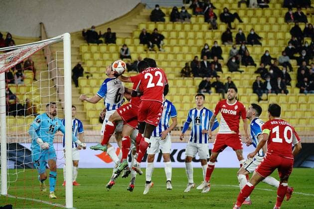 But - Youssouf Fofana (AS Monaco) FOOTBALL : AS Monaco vs Real Sociedad - Ligue Europa - Monaco - 25 11 2021 NorbertScanella Panoramic 