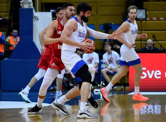 Croatia v Slovenia: 2023 Basketball World Cup Qualifications during the 2023 Basketball World Cup qualifications, Group C game between Croatia and Slovenia at Basketball Center Drazen Petrovic on November 25, 2021 in Zagreb, Croatia. MarkoxLukunic PIXSELL