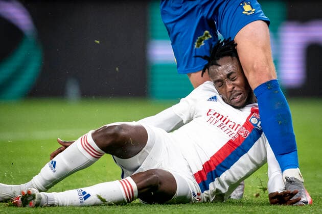 Olympique Lyonnais Tino Kadewere during the Europa League match between Broendby IF and Olympique Lyonnais at Broendby Stadium in Broendby, Thursday 25 November 2021, Broendby Denmark  Copyright: RitzauxScanpix MadsxClausxRasmussenx cop101 spdk20211125-220115-L