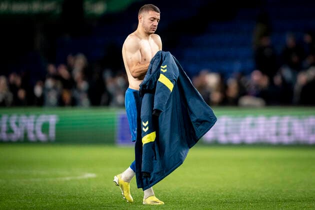 Broendby IFs Josip Radosevic after the Europa League match between Broendby IF and Olympique Lyonnais at Broendby Stadion in Broendby, Thursday 25 November 2021 Broendby loses the match 1 3, Broendby Denmark  Copyright: RitzauxScanpix MadsxClausxRasmussenx cop101 spdk20211125-235719-L