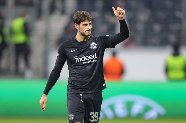 Eintracht Frankfurt Royal Antwerp FC, UEFA Europa League Goncalo Paciencia Eintracht Frankfurt, 39 UEFA Europa League match between Eintracht Frankfurt and Royal Antwerp on 25 November 2021 at Deutsche Bank Park in Frankfurt am Main , Frankfurt am Main Hesse Germany Deutsche Bank Park