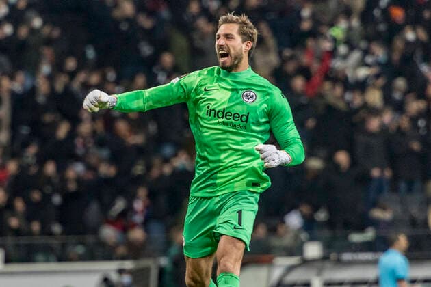 UEFA Europa League, Eintracht Frankfurt vs Royal Antwerpen FC, Frankfurt, Deutsche Bank Park, 25 11 2021 Kevin Trapp Eintracht Frankfurt 1 , Eintracht Frankfurt vs Royal Antwerpen FC, Frankfurt, Deutsche Bank Park, 25 11 2021 Copyright: xBEAUTIFULxSPORTS Gawlikx