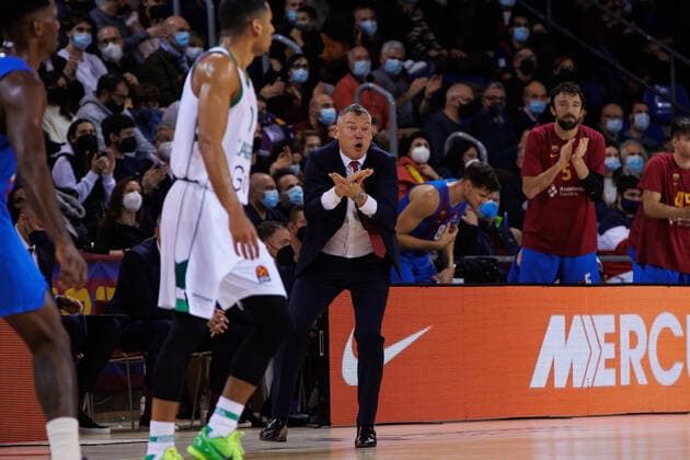 November 26, 2021, Barcelona, Spain: Saruna Jasikevicius of FC Barcelona, Barca during the Turkish Airlines Euroleague match between FC Barcelona and Zalguiris Kaunas at Palau Blaugrana in Barcelona. Barcelona Spain - ZUMAd159 0142982632st Copyright: xDavidxRamirezx