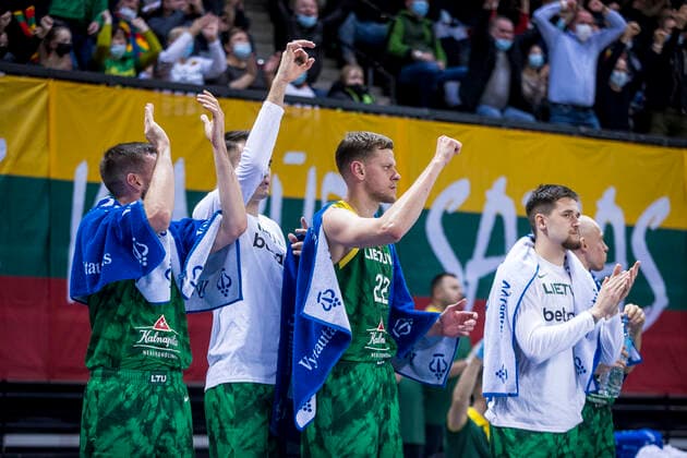 2021-11-26 Klaipeda Lithuania. Lithuania plays vs Bulgaria FIBA World Cup 2023 qualifier in Klaipeda on 26 of November 2021. Klaipeda Lithuania A16I0878  Copyright: xRokasxLukoseviciusx FIBA basketball world cup qualifier