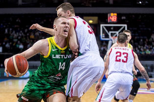 2021-11-26 Klaipeda Lithuania. Lithuania plays vs Bulgaria FIBA World Cup 2023 qualifier in Klaipeda on 26 of November 2021. Klaipeda Lithuania A16I0919  Copyright: xRokasxLukoseviciusx FIBA basketball world cup qualifier