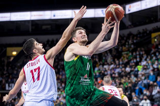 2021-11-26 Klaipeda Lithuania. Lithuania plays vs Bulgaria FIBA World Cup 2023 qualifier in Klaipeda on 26 of November 2021. Klaipeda Lithuania A16I1040  Copyright: xRokasxLukoseviciusx FIBA basketball world cup qualifier