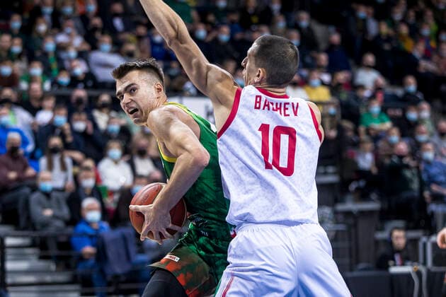 2021-11-26 Klaipeda Lithuania. Lithuania plays vs Bulgaria FIBA World Cup 2023 qualifier in Klaipeda on 26 of November 2021. Klaipeda Lithuania A16I1092  Copyright: xRokasxLukoseviciusx FIBA basketball world cup qualifier