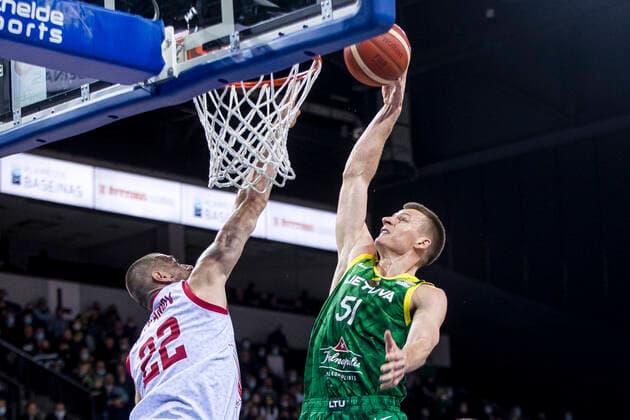 2021-11-26 Klaipeda Lithuania. Lithuania plays vs Bulgaria FIBA World Cup 2023 qualifier in Klaipeda on 26 of November 2021. Klaipeda Lithuania A16I1133  Copyright: xRokasxLukoseviciusx FIBA basketball world cup qualifier