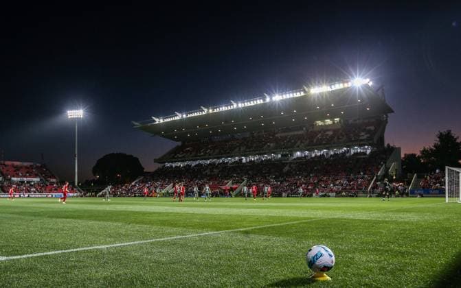 ALEAGUE ADELAIDE CITY, A general view of the stadium during the A-League match between Adelaide United and Melbourne City at Coopers Stadium in Adelaide, Saturday, November 27, 2021. ( NO ARCHIVING, EDITORIAL USE ONLY, NO USE IN BOOKS WITHOUT CONSENT ADELAIDE SA AUSTRALIA  Copyright: xMATTxTURNERx 20211127001600723849