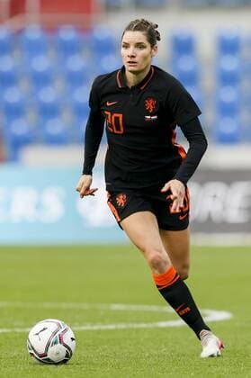 OSTRAVA, 27-11-2021 ,Mestsky Stadium, Qualifying round - Group C, Czech Republic - Netherlands (women) , season 2021 2022, Netherlands player Dominique Janssen during the match Czech Republic - Netherlands (women) 2-2 Czech Republic - Netherlands (women)  x14485709x Copyright: