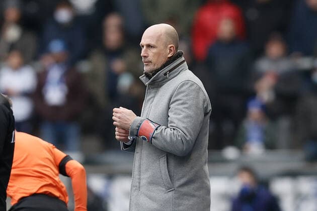 Club Brugge s head coach Philippe Clement pictured during a soccer match between KRC Genk and Club Brugge KV, Sunday 28 November 2021 in Genk, on day 16 of the Jupiler Pro League first division of the Belgian championship. BRUNOxFAHY x3145045x
