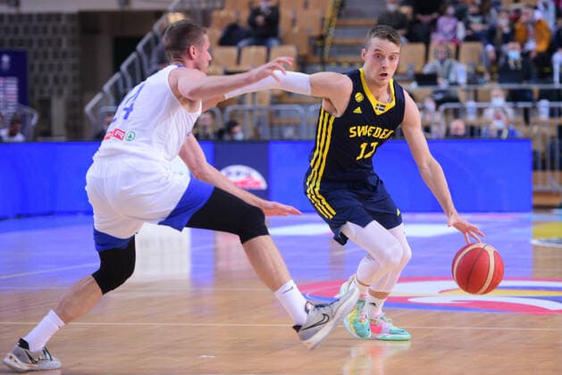211128 Ludvig Hakanson of Sweden during the FIBA 2023 World Cup Qualifier basketball match between Slovenia and Sweden on November 28, 2021 in Koper, Slovenia Photo Martin Metelko BILDBYRAN Cop 277 basket basket world cup qualifier basketball bbeng fiba basket 2021 slovenia slovenien sverige sweden vm kval,  Copyright: MARTINxMETELKO BB211128ZS040