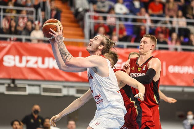 Basketball, WM Quali, Polen - Deutschland 28.11.2021 LUBLIN, HALA GLOBUS¨KOSZYKOWKA (BASKETBALL) , KWALIFIKACJE MISTRZOSTW SWIATA FIBA ( FIBA WORLD CUP QUALIFICATION ) MECZ POLSKA - NIEMCY ( GAME POLAND - GERMANY )¨NZ ALEKSANDER BALCEROWSKI¨FOTO LUKASZ GROCHALA CYFRASPORT NEWSPIX.PL --- Newspix.pl  20211128CSLG0024