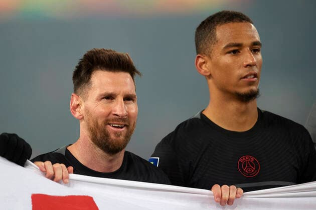 Paris Saint Germain v FC Nantes - Ligue 1 Uber Eats Leo Messi and Thilo Kehrer of PSG during the Ligue 1 Uber Eats match between Paris Saint Germain and FC Nantes at Parc des Princes on November 20, 2021 in Paris, France. Paris France  Copyright: xJosexBretonx originalFilename:breton-parissai211120_np0A2.jpg