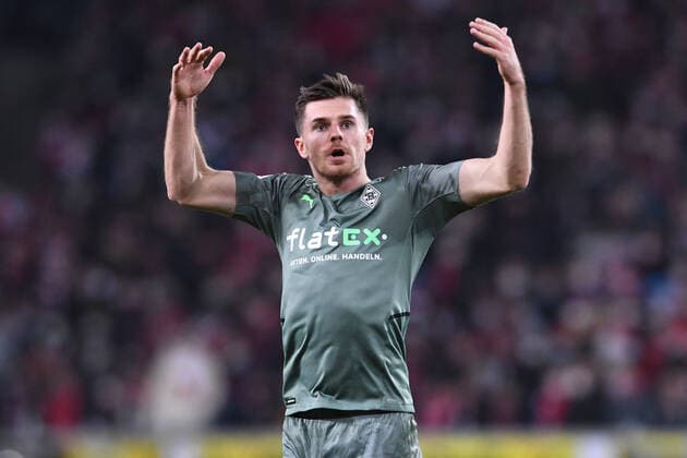 Football 1 Bundesliga 13 Matchday 1 FC Köln Borussia Mönchengladbach on 27 11 2021 at RheinEnergieStadion in Cologne Goal celebration for 1 1 by Jonas Hofmann Mönchengladbach DFL regulations prohibit any use of photographs as image sequences and or quasi video xHDx