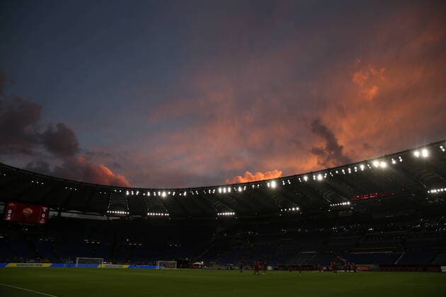 Italy: AS Roma vs Torino FC Rome, Italy November 28 2021. A general view of Stadio Olimpico at sunset before the Serie A match between AS Roma and Torino FC at Stadio Olimpico. ROMA_TORINO_00.JPG Rome Italy Copyright: GiuseppexFama