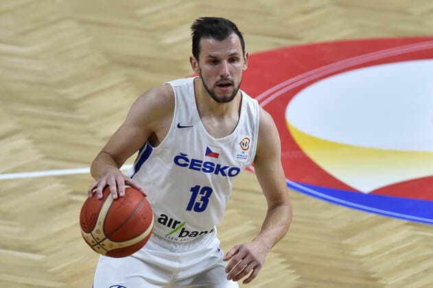 Jakub Sirina of Czech in action during the Czech Republic vs Lithuania match, qualifier for 2023 Basketball World Cup, in Opava, Czech Republic, on Monday, November 29, 2021. (CTKxPhoto JaroslavxOzana) CTKPhotoP2021112908256  JAO 10