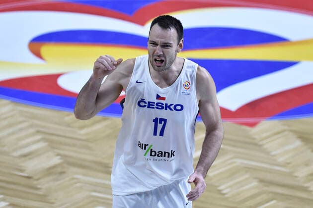 Petr Bohacik of Czech in action during the Czech Republic vs Lithuania match, qualifier for 2023 Basketball World Cup, in Opava, Czech Republic, on Monday, November 29, 2021. (CTKxPhoto JaroslavxOzana) CTKPhotoP2021112908299  JAO 11