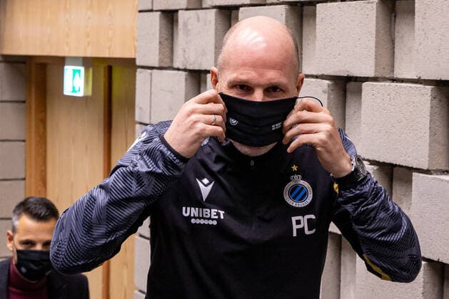 Club Brugge s head coach Philippe Clement pictured during the weekly press conference, PK, Pressekonferenz of Belgian soccer team Club Brugge KV, Tuesday 30 November 2021 in Knokke-Heist, to discuss the next game in the Belgian Cup tomorrow and in the national competition this week-end. KURTxDESPLENTER x3146367x