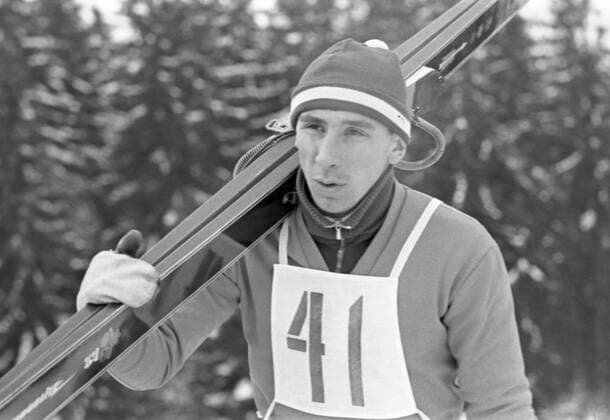 Skier Mikhail Artyukhov 6072191 10.01.1968 Soviet Nordic combined athlete, skier and ski jumper Mikhail Artyukhov. V. Shandrin Russia  Copyright: xV.xShandrinx