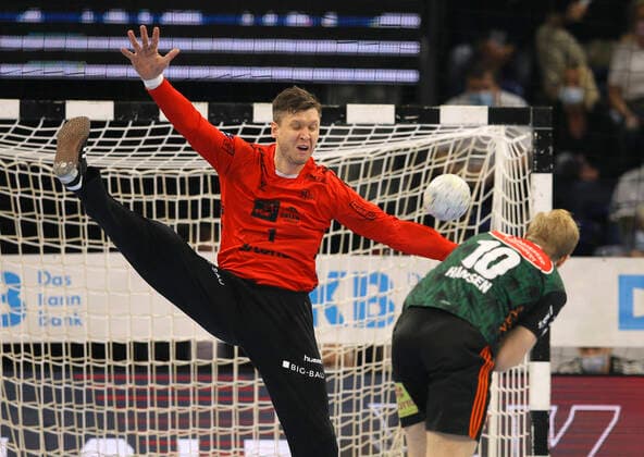 Photo Goalkeeper Niklas Landin Jacobsen Kiel Handball Men on 14 11 2021 1 Bundesliga THW Kiel Hannover Burgdorf 31 24