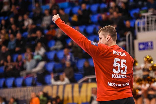 Handball I Men I Season 2021 2022 I 9 Matchday I EHF Champions League I HC Motor Zaporoshye SG Flensburg Handewitt I 01 12 2021 Gennadyi Komok HC Motor Zaporoshye 55 Zaporizhzhya Ukraine Copyright: xLobecax xIngridxAnderson-Jensenx