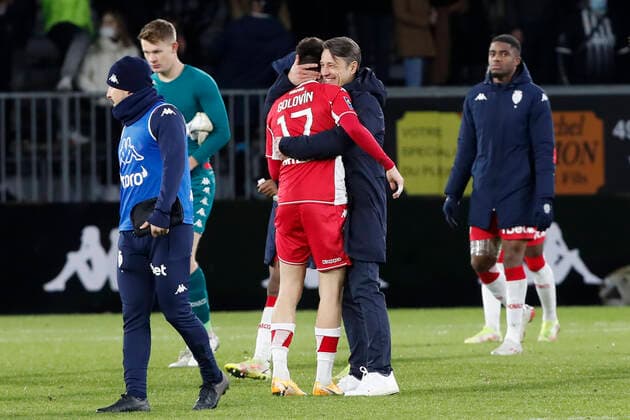 N Kovac et A Golovin FOOTBALL : Angers Vs Monaco - Ligue 1 - 01 12 2021 MichaelBaucher Panoramic 