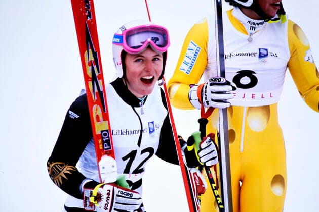 ERTL Martina Team GER Ski Alpine 2.Platz Frauen Riesenslalom Olympische Winterspiele 1994 in Lillehammer am 24. 02.1994 in Hafjellin Lillehammer *** ERTL Martina Team GER Ski Alpine 2 Place Women Giant Slalom Olympic Winter Games 1994 in Lillehammer on 24 02 1994 in Hafjellin Lillehammer
