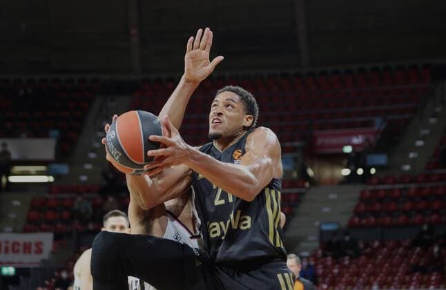 Bayerns 21 Augustine RUBIT Basketball, FC Bayern Villeurbanne, on 2 12 2021, Basketball Euroleague, FC Bayern Basketball LDLC ASVEL Villeurbanne, 2021 2022 season in Munich, A U D I D O M E, Germany Source Copyright Credit Oryk HAIST. x1DX36026.JPGx