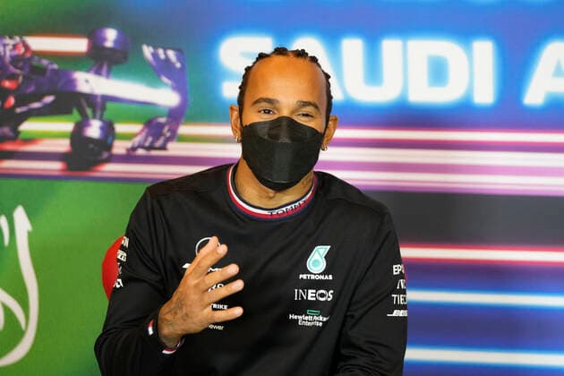 F1 Grand Prix of Saudi Arabia 44 Lewis Hamilton (GBR, Mercedes-AMG Petronas F1 Team), F1 Grand Prix of Saudi Arabia at Jeddah Corniche Circuit on December 2, 2021 in Jeddah, Saudi Arabia. (Photo by Hassan Ammar AP FIA Pool via HOCH ZWEI) Jeddah Saudi Arabia Poolfoto HOCH ZWEI Pool AP ,EDITORIAL USE ONLY