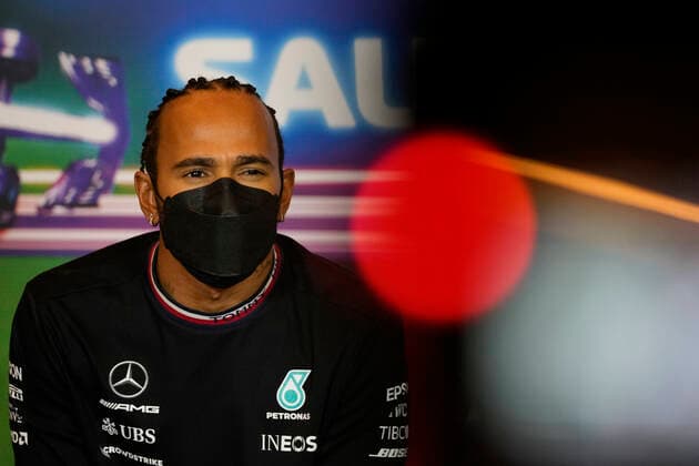 F1 Grand Prix of Saudi Arabia 44 Lewis Hamilton (GBR, Mercedes-AMG Petronas F1 Team), F1 Grand Prix of Saudi Arabia at Jeddah Corniche Circuit on December 2, 2021 in Jeddah, Saudi Arabia. (Photo by Hassan Ammar AP FIA Pool via HOCH ZWEI) Jeddah Saudi Arabia Poolfoto HOCH ZWEI Pool AP ,EDITORIAL USE ONLY