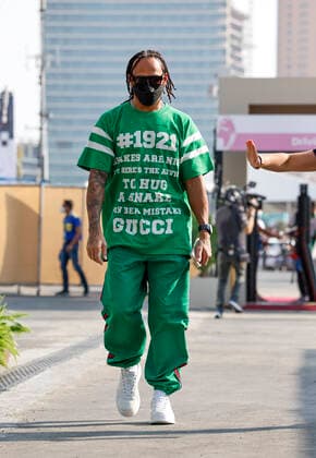 Formula 1, Saudi Arabia GP in Jeddah, arrival of Lewis Hamilton
