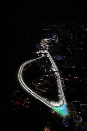Formula 1 Saudi Arabia Grand Prix 03 12 2021, Jeddah Corniche Circuit, Jeddah, Formula 1 Saudi Arabia Grand Prix ,pictured The new Formula 1 circuit in Jeddah at night from a helicopter perspective. nordphotoxGmbHx xBratic nph00250
