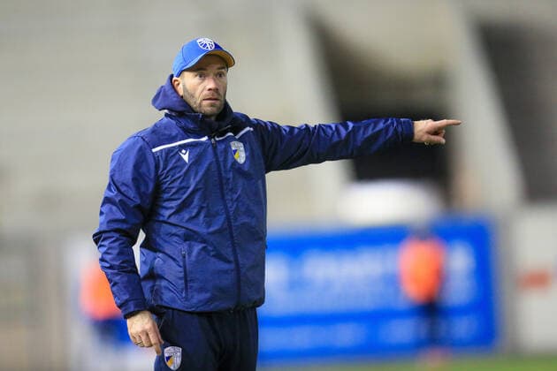 Jena , 031221 , Football Regionalliga , FC Carl Zeiss Jena vs Berliner AK BAK in picture coach Andreas Patz Jena