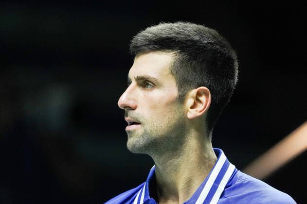 Novak Djokovic - Croatia - Davis Cup Finals 2021 - Semifinal 1 Novak Djokovic of Serbia in action during the Davis Cup Finals 2021, Semifinal 1, tennis match played between Croatia and Serbia at Madrid Arena pabilion on December 03, 2021, in Madrid, Spain. Madrid Spain  Copyright: xOscarxGonzalezx originalFilename:gonzalez-notitle211203_npYhY.jpg