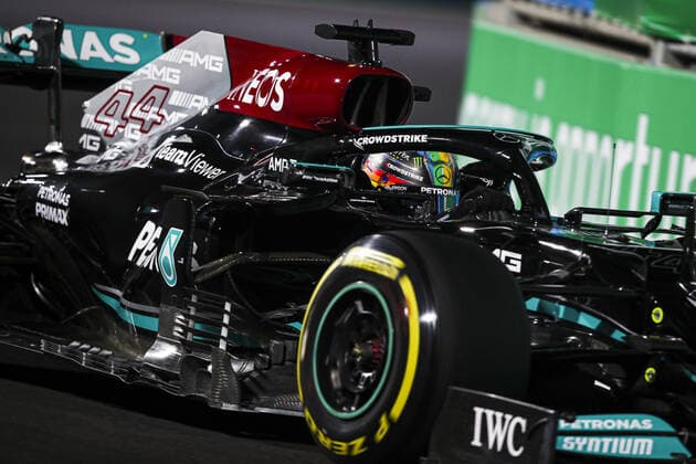 44 HAMILTON Lewis (gbr), Mercedes AMG F1 GP W12 E Performance, action during the Formula 1 stc Saudi Arabian Grand Prix 2021, 21th round of the 2021 FIA Formula One World Championship, WM, Weltmeisterschaft from December 3 to 5, 2021 on the Jeddah Corniche Circuit, in Jeddah, Saudi Arabia - F1 - SAUDI ARABIAN GRAND PRIX 2021 DPPI Panoramic  00121043_FG0O2806.JPG