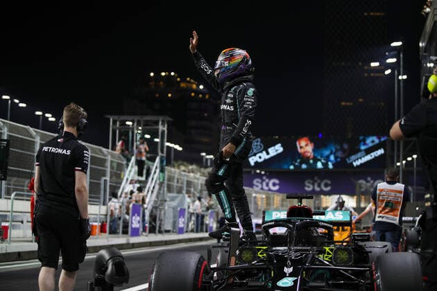 Formula 1, Saudi Arabia GP in Jeddah, Lewis Hamilton takes pole position