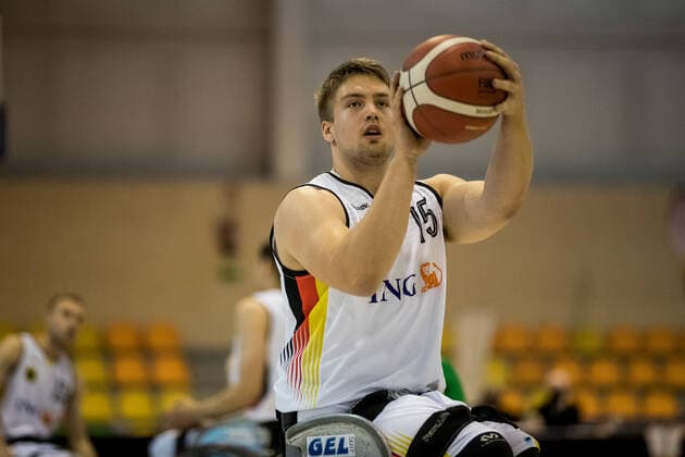European Championship Wheelchair Basketball 04 12 2021 MADRID, SPAIN 4 December Wheelchair Basketball, Germany vs Lithuania Men, on Day 1 of the European Championship Wheelchair Basketball on 04 12 2021 at Polid Municipal Francisco Fernandez Ochoa in Madrid, Spain Alexander Budde Germany, 15 Copyright: xBEAUTIFULxSPORTS Wunderlx