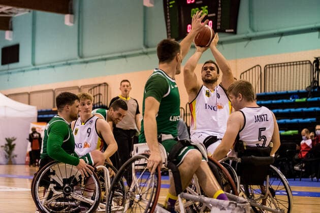 European Championship Wheelchair Basketball 04 12 2021 MADRID, SPAIN 4 December Wheelchair Basketball, Germany vs Lithuania Men, on Day 1 of the European Championship Wheelchair Basketball on 04 12 2021 at Polid Municipal Francisco Fernandez Ochoa in Madrid, Spain Matthias Guentner Germany, 6 Copyright: xBEAUTIFULxSPORTS Wunderlx