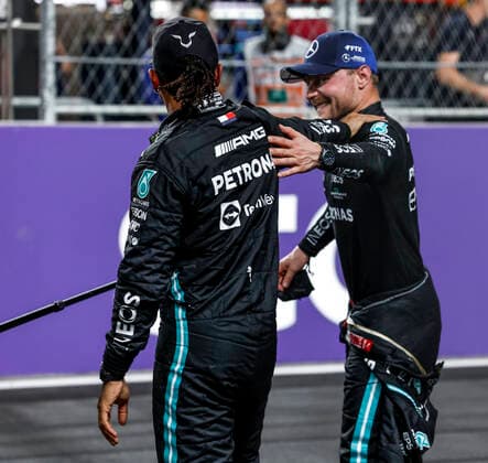 44 Lewis Hamilton GBR, Mercedes AMG Petronas F1 Team , 77 Valtteri Bottas FIN, Mercedes AMG Petronas F1 Team , F1 Grand Prix of Saudi Arabia at Jeddah Corniche Circuit on December 4, 2021 in Jeddah, Saudi Arabia Photo by HOCH ZWEI Jeddah Saudi Arabia