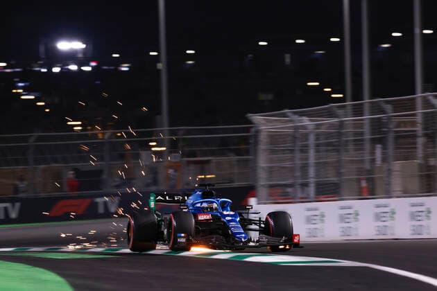 14 Fernando Alonso ESP, Alpine F1 Team , F1 Grand Prix of Saudi Arabia at Jeddah Corniche Circuit on December 4, 2021 in Jeddah, Saudi Arabia Photo by HOCH ZWEI Jeddah Saudi Arabia