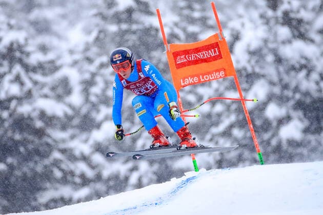 Bilder des Jahres 2021, Sport 12 Dezember Sport Themen der Woche KW48 ALPINE SKIING - FIS WC Lake Louise LAKE LOUISE,CANADA,04.DEC.21 - ALPINE SKIING - FIS World Cup, downhill, ladies. Image shows Sofia Goggia (ITA).  GEPAxpictures xMarioxBuehner