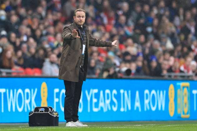 Vitality WomenÕs FA Cup Final Arsenal Women v Chelsea Women Jonas Eidevall the Arsenal manager on the sidelines during the game London Wembley Stadium Greater London United Kingdom Copyright: xConorxMolloy NewsxImagesx