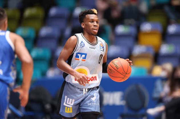 Fraport Skyliners HAKRO Merlins Crailsheim, easyCredit BBL T J Shorts Merlins Crailsheim, 0 Basketball match of the easyCredit BBL between Fraport Skyliners and HAKRO Merlins Crailsheim on 5 December 2021 at Fraport Arena in Frankfurt am Main , Frankfurt am Main Hesse Germany Fraport Arena