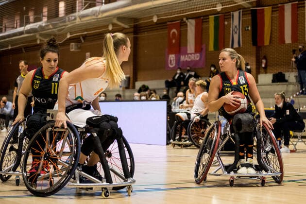 European Championship Wheelchair Basketball 05 12 2021 MADRID, SPAIN 5 December Wheelchair Basketball, Netherlands vs Germany Women, on Day 2 of the European Championship Wheelchair Basketball on 05 12 2021 at Polid Municipal Marques de Samaranch in Madrid, Spain Svenja Mayer Germany, 13 Copyright: xBEAUTIFULxSPORTS Wunderlx