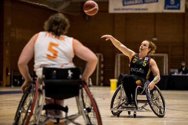 European Championship Wheelchair Basketball 05 12 2021 MADRID, SPAIN 5 December Wheelchair Basketball, Netherlands vs Germany Women, on Day 2 of the European Championship Wheelchair Basketball on 05 12 2021 at Polid Municipal Marques de Samaranch in Madrid, Spain Vanessa Erskine Germany, 5 Copyright: xBEAUTIFULxSPORTS Wunderlx
