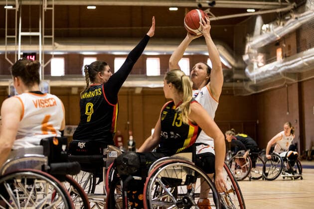European Championship Wheelchair Basketball 05 12 2021 MADRID, SPAIN 5 December Wheelchair Basketball, Netherlands vs Germany Women, on Day 2 of the European Championship Wheelchair Basketball at Polid Municipal Marques de Samaranch on 05 12 2021 in Madrid, Spain. Copyright: xBEAUTIFULxSPORTS Wunderlx